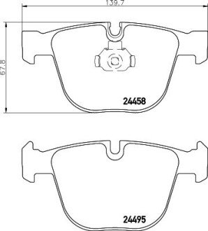 Задні тормозні (гальмівні) колодки hella 8DB355013-171 на Бмв Х6