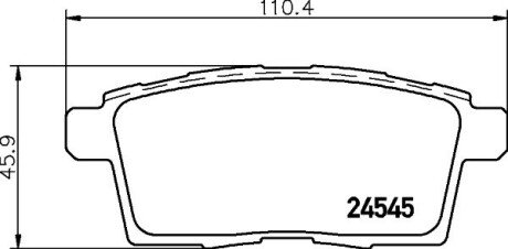 Задні тормозні (гальмівні) колодки hella 8DB355013-261 на Мазда Сх 9