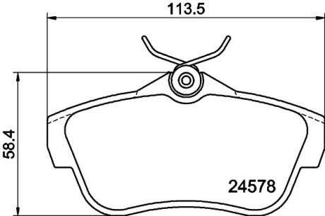 Задние тормозные колодки hella 8DB355013-421 на Пежо Експерт