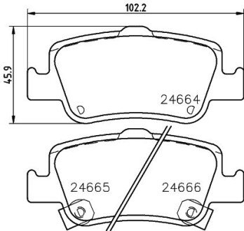 Задні тормозні (гальмівні) колодки hella 8DB355013571