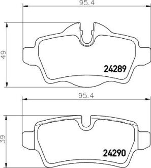 Задні тормозні (гальмівні) колодки hella 8DB355013661