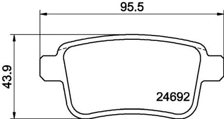 Задние тормозные колодки hella 8DB 355 013-971