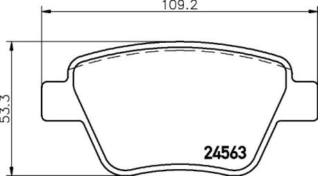 Задні тормозні (гальмівні) колодки hella 8DB355014021 на Сеат Леон