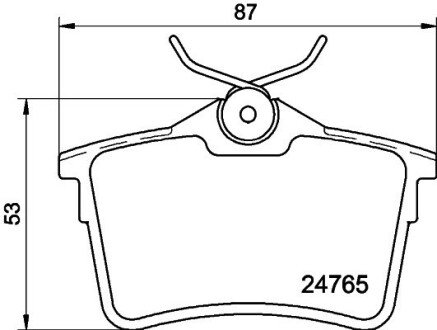 Задні тормозні (гальмівні) колодки hella 8DB355014-081