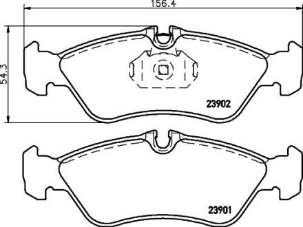 Задние тормозные колодки hella 8DB 355 014-401