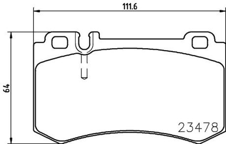 Задні тормозні (гальмівні) колодки hella 8DB 355 014-941