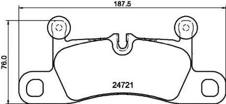 Задні тормозні (гальмівні) колодки hella 8DB 355 015-101 на Porsche Cayenne