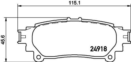 Задние тормозные колодки hella 8DB355015371