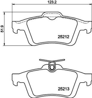 Задние тормозные колодки hella 8DB 355 015-761 на Форд Фокус 3