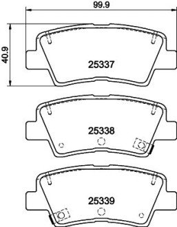 Задние тормозные колодки hella 8DB 355 019-981 на Hyundai I40