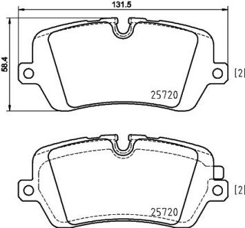 Задние тормозные колодки hella 8DB 355 020-361 на Рендж (ленд) ровер Дефендер