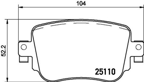 Задні тормозні (гальмівні) колодки hella 8DB 355 021-291 на Сеат Leon Sportstourer 1