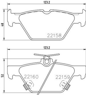 Задні тормозні (гальмівні) колодки hella 8DB 355 023-341