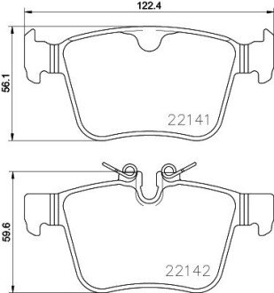 Задние тормозные колодки hella 8DB 355 023-361 на Вольво Xc90