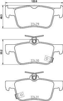 Задние тормозные колодки hella 8DB 355 025-251