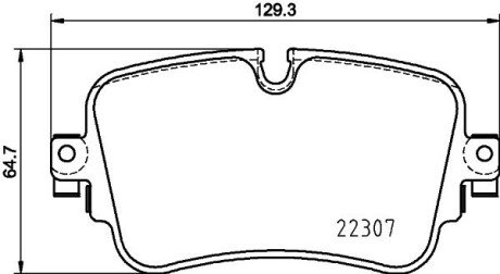 Задние тормозные колодки hella 8DB 355 025-681