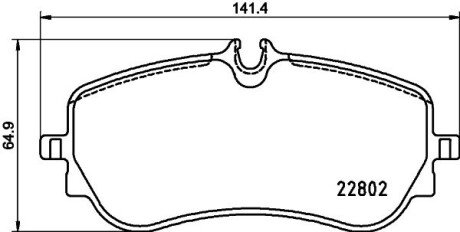 Задні тормозні (гальмівні) колодки hella 8DB355037751