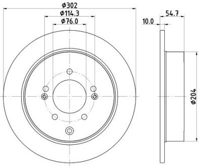 Задній гальмівний (тормозний) диск hella 8DD 355 126-911 на Киа Спортейдж 4