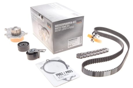 Комплект ГРМ, пас+ролик+помпа hepu PK08031XT на Пежо Партнер