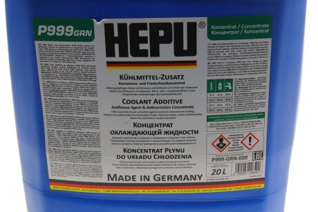 Антифриз-концентрат GRN (зелений, -80*С), Antifreeze 20L hepu P999-GRN-020