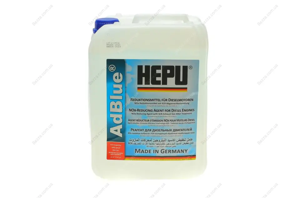 Жидкость для нейтрализации отработанных газов AdBlue (мочевина) Hepu ADBLUE010 (фото 1)
