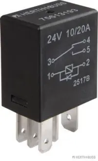 Реле 10A,20A 24V (вир-во Elparts) herth+buss 75613193