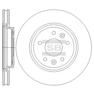 Вентильований гальмівний диск Hi-Q SD4251