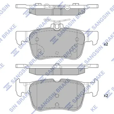 Колодка торм. диск. FORD EDGE 15- задн. (пр-во SANGSIN) Hi-Q SP1919 (фото 1)