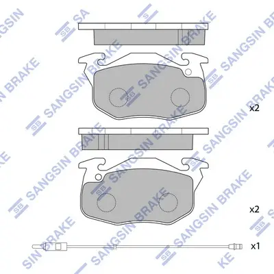 Передние тормозные колодки hi-q SP2003