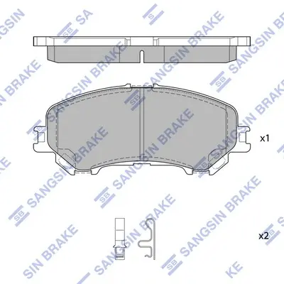 Передние тормозные колодки hi-q SP1715