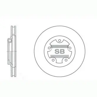 Передній гальмівний (тормозний) диск Hi-Q SD1029