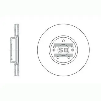 Передний тормозной диск hi-q SD1053 Hyundai Санта фе 2