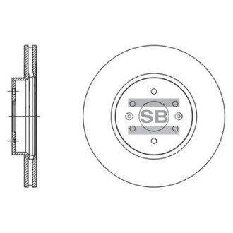 Передній гальмівний (тормозний) диск hi-Q SD2057