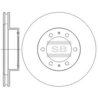 Передний тормозной диск hi-Q SD4030 на Тойота Хайлюкс