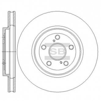 Передній гальмівний (тормозний) диск hi-Q SD4033