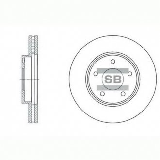 Передній гальмівний (тормозний) диск hi-Q SD4202