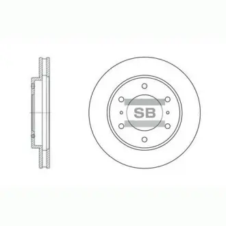 Передний тормозной диск hi-q SD4306