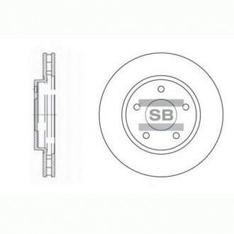 Передний тормозной диск hi-Q SD4315