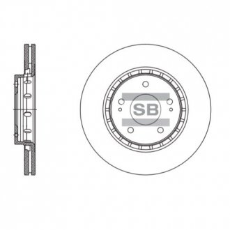 Передній гальмівний (тормозний) диск hi-Q SD4329