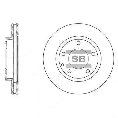 Передний тормозной диск hi-q SD4405