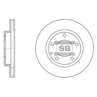 Передний тормозной диск hi-q SD4405 Мазда 626 ge