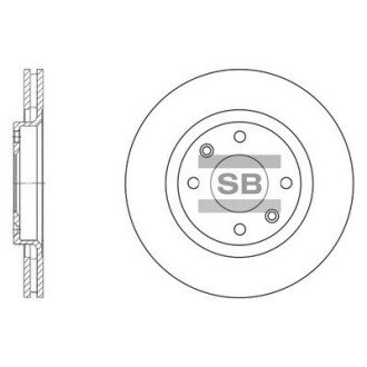 Передний тормозной диск hi-Q SD5001 на Пежо Партнер