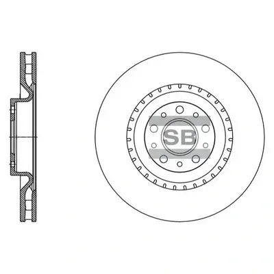 Передній гальмівний (тормозний) диск Hi-Q SD5503 (фото 1)
