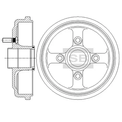 Тормозной барабан hi-q SD3046