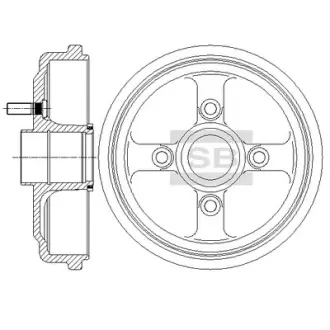 Тормозной барабан hi-q SD3046