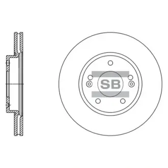 Вентильований гальмівний диск Hi-Q SD1135