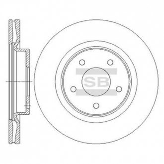 Передний тормозной диск hi-Q SD4223