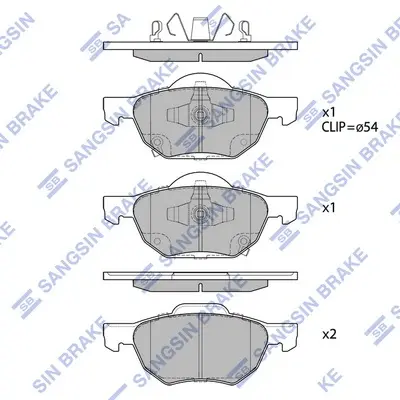 Тормозные колодки hi-q SP1573