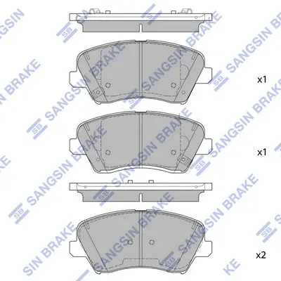 Передние тормозные колодки hi-q SP1842