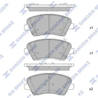 Передние тормозные колодки hi-q SP1842 Hyundai Элантра md